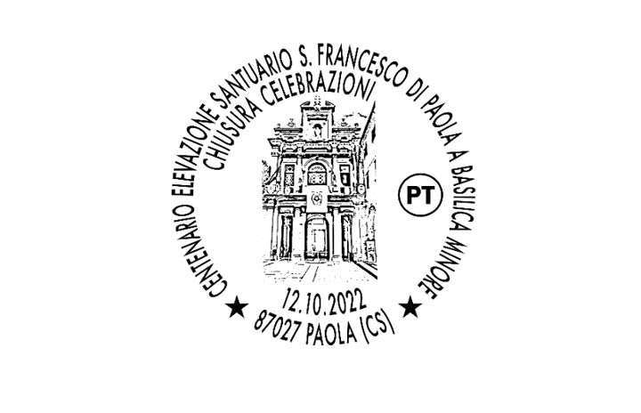 Poste Italiane ha attivato un annullo per il Centenario della Basilica minore di Paola