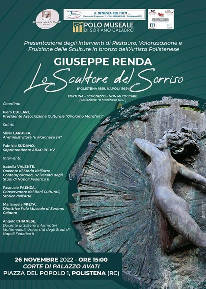Si presentano gli interventi di restauro delle sculture in bronzo dell'artista Renda