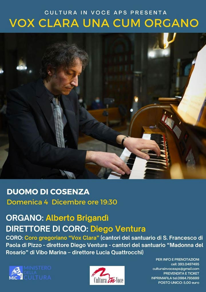 Domenica alla Cattedrale il concerto "Vox Clara una cum organo"