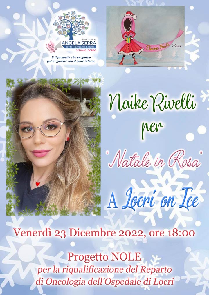 Locri On Ice, venerdì l'attrice Naike Rivelli allo stand delle "Amiche in rosa"