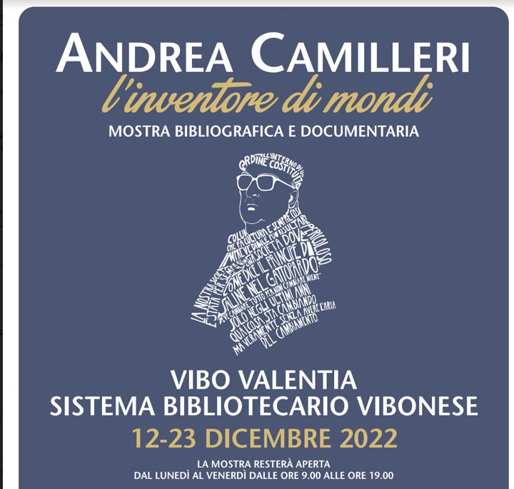Il 12 dicembre la mostra "Andrea Camilleri, l'inventore di mondi"