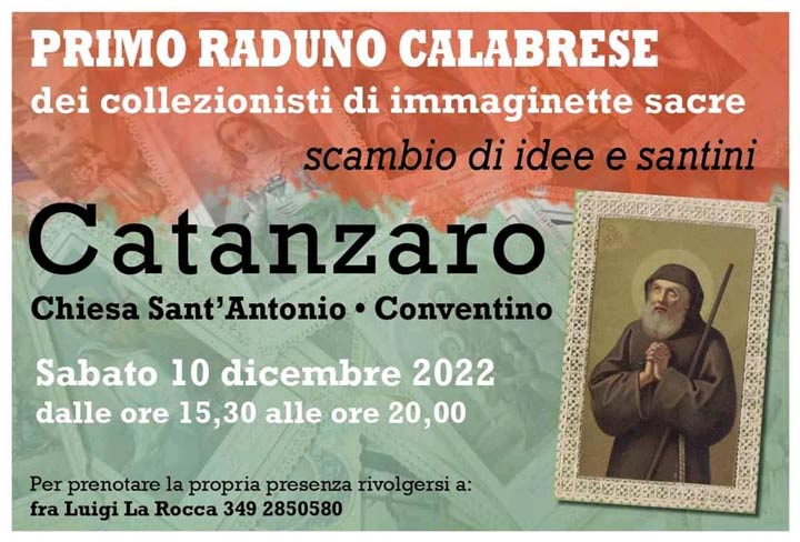 Sabato a Catanzaro il primo raduno regionale dei collezionisti di immaginette sacre