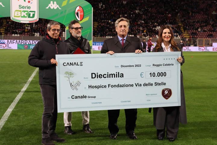 Con la partita "Reggina-Bari" raccolti 10 mila euro per l'Hospice Via delle Stelle