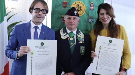 A Giuseppe Livoti e Federica Roccisano i diplomi di Benemerenza dell'Associazione Nastro Verde