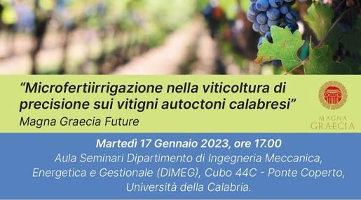 Parte il progetto innovativo Magna Graecia Future sulla micro fertirrigazione nella viticoltura