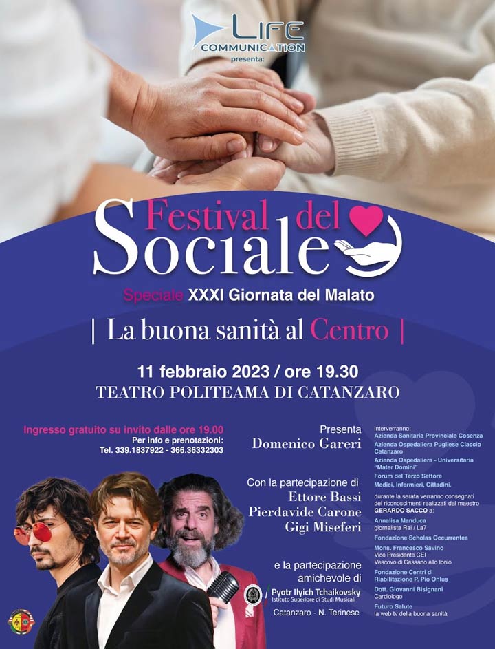 Al Politeama l'edizione speciale del Festival del Sociale