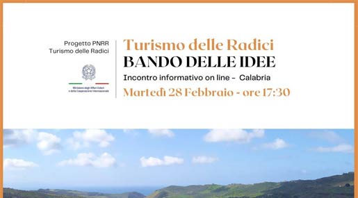 Turismo delle Radici, martedì un incontro formativo sul "bando delle idee"