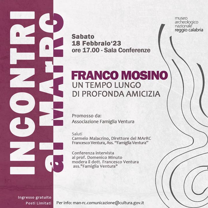 Al MArRC la conferenza su "Franco Mosino"