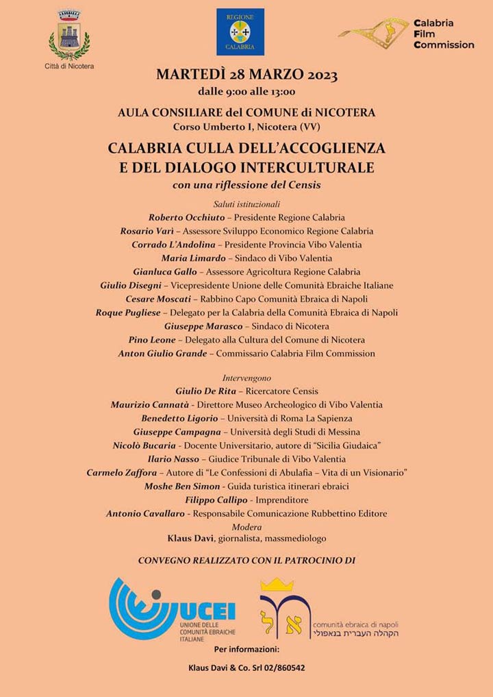 Il terzo appuntamento del progetto Jewish Calabria
