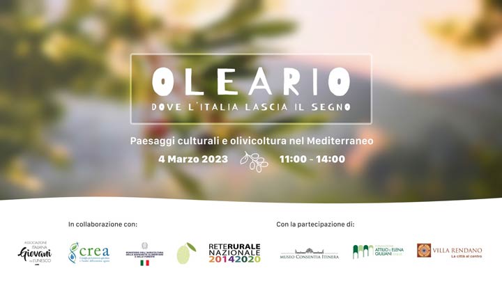 Sabato l'evento "Oleario: dove l'Italia lascia il segno"