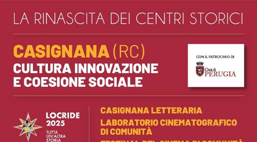 A Perugia parla di "Casignana: Cultura, Innovazione e Coesione sociale"