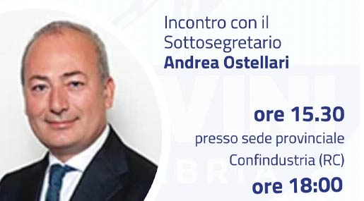 Domani il sottosegretario alla Giustizia Andrea Ostellari a Reggio Calabria