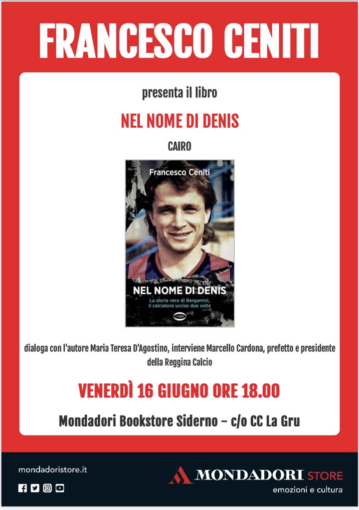 Venerdì si presenta il libro "Nel nome di Denis"