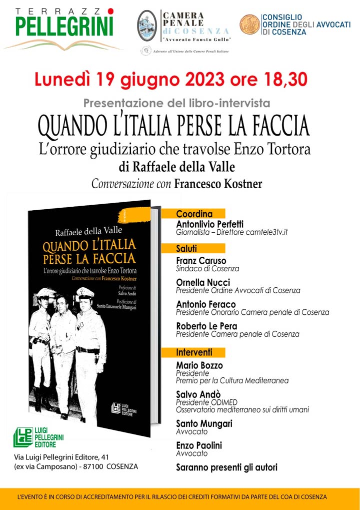 Lunedì si presenta il libro "Quando l'Italia perse la faccia"