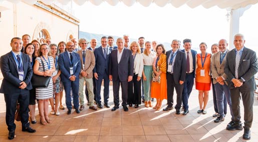 I partecipanti all'Assemblea generale della Commissione Intermediterranea a Villa San Giovanni