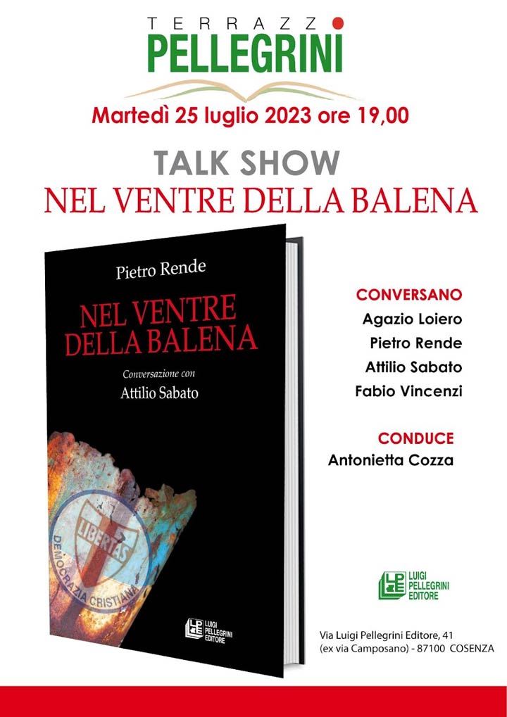 Domani il talk show sul libro-intervista "Nel ventre della balena"