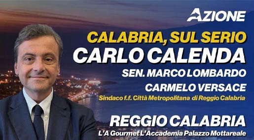 Domani Carlo Calenda sarà a Reggio Calabria