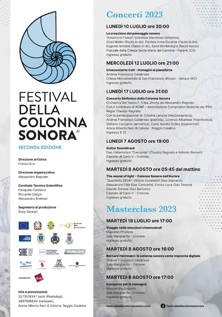 Torna in Calabria il Festival della Colonna Sonora
