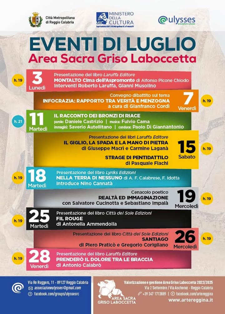 Gli eventi culturali all'Area Griso Laboccetta