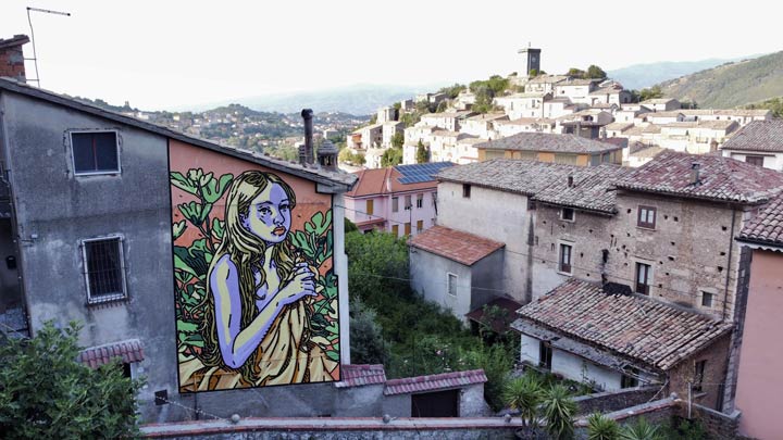 A Mendicino inaugurate le opere del Museo Urbano della Seda all'Aperto di Gulìa Urbana