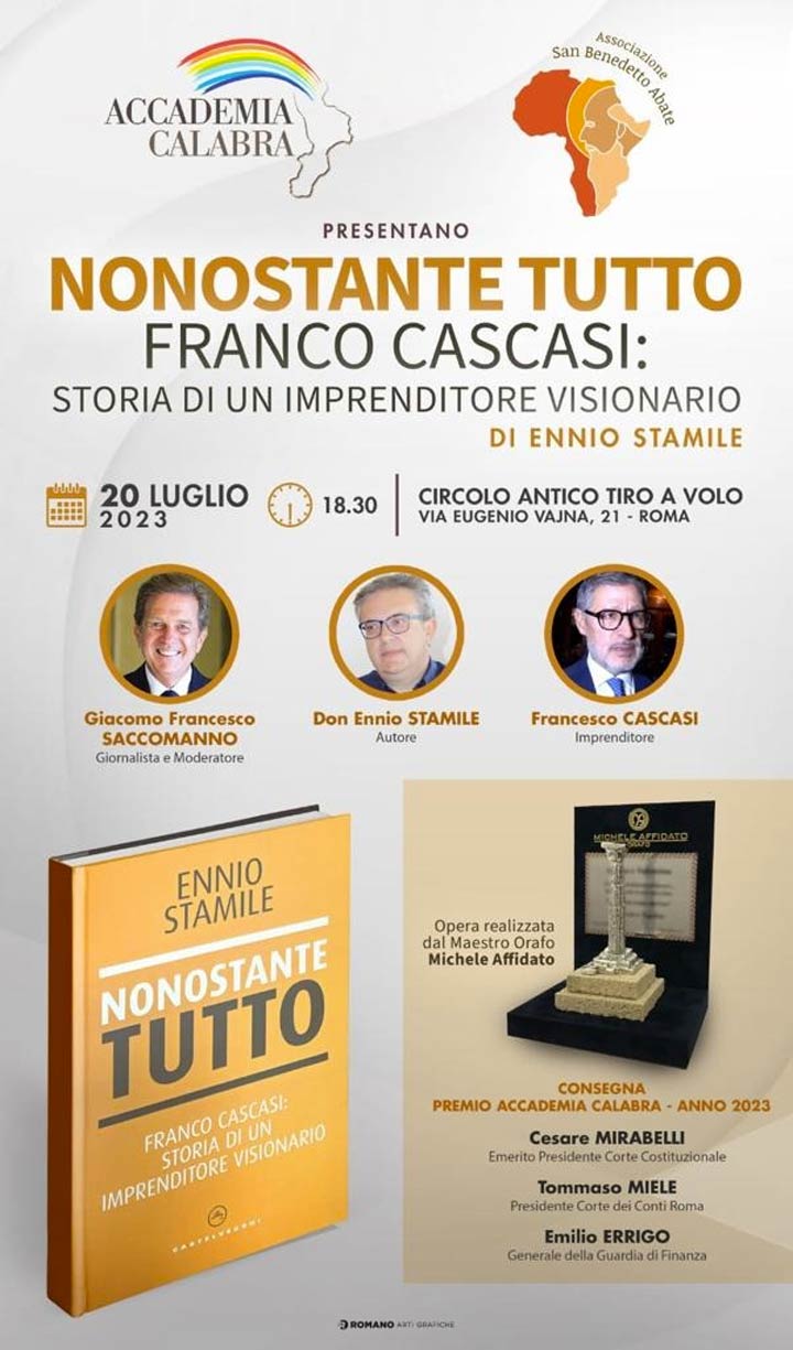 A Roma il libro sull'imprenditore Franco Cascasi