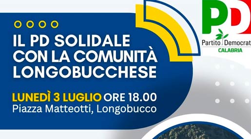 Lunedì il Pd Calabria a Longobucco per chiedere soluzioni per uscire dall'isolamento