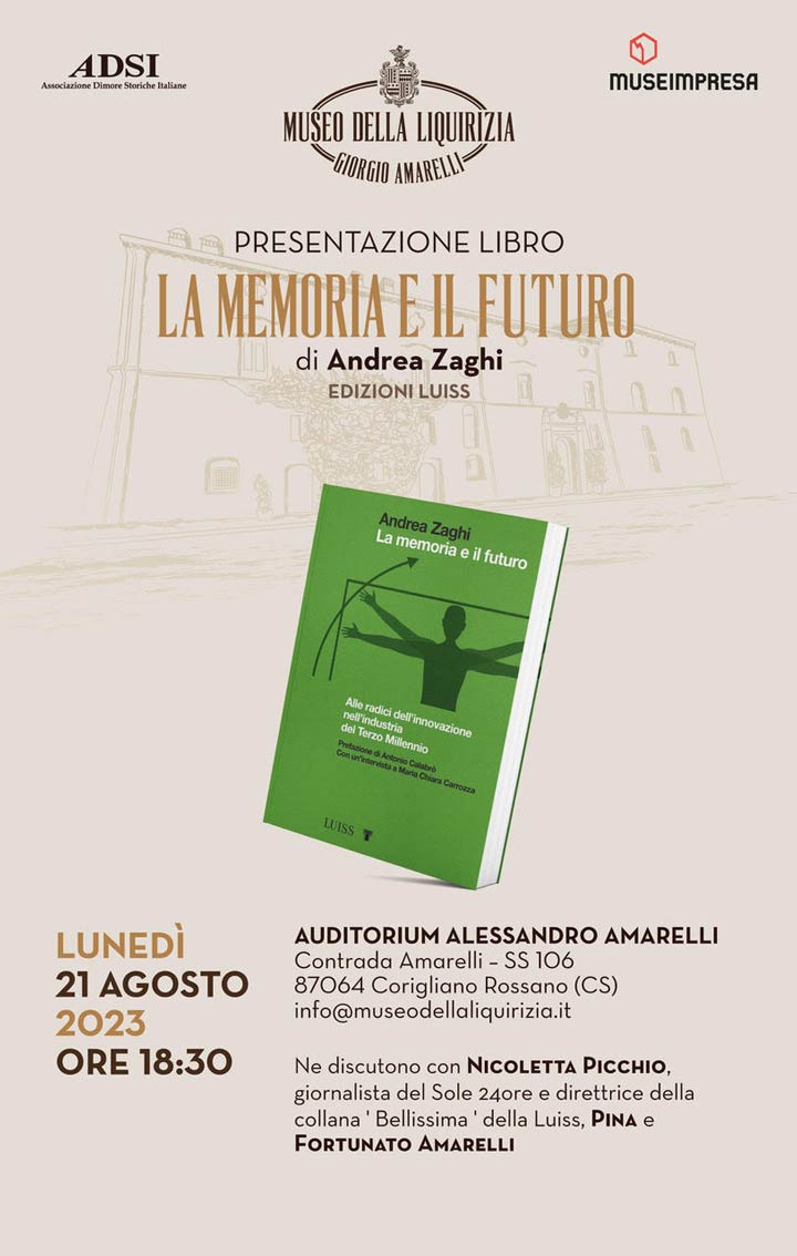 Lunedì si presenta il libro "La memoria e il futuro"