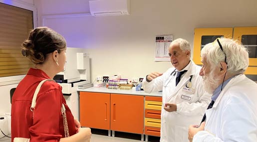 La Garante Stanganelli in visita all'area di Oncologia Medica alla Dulbecco