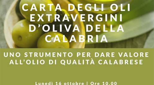 Lunedì in Cittadella si presenta la Carta degli Oli extravergini di oliva della Calabria