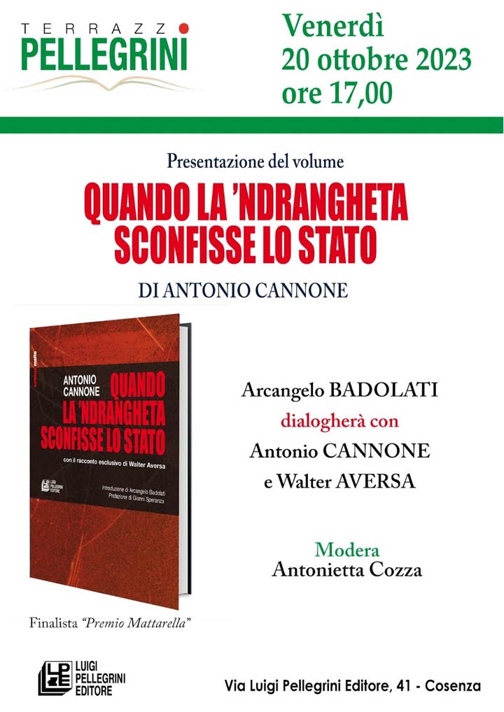 Venerdì si presenta il libro "Quando la ‘ndrangheta sconfisse lo Stato”