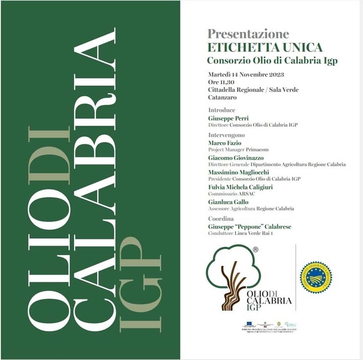 Domani in Cittadella si presenta l'etichetta unica per l'olio di Calabria Igp