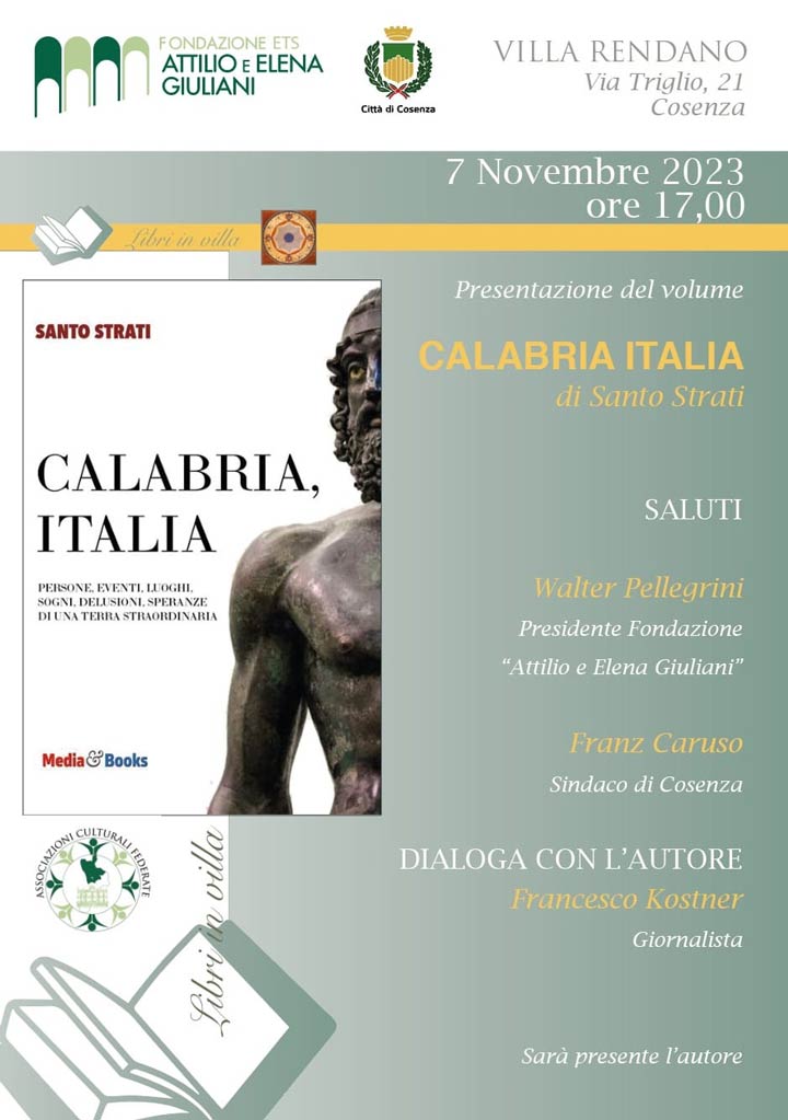 A Villa Rendano il libro "Calabria, Italia"