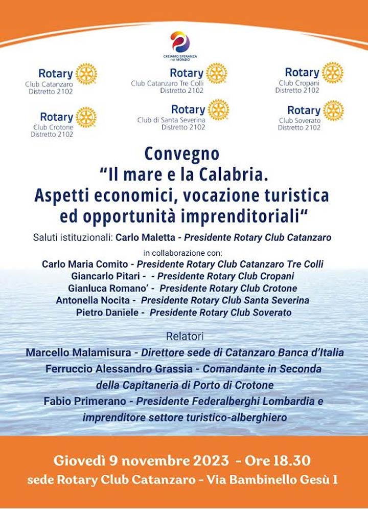 Il convegno del Rotary "Il Mare e la Calabria"