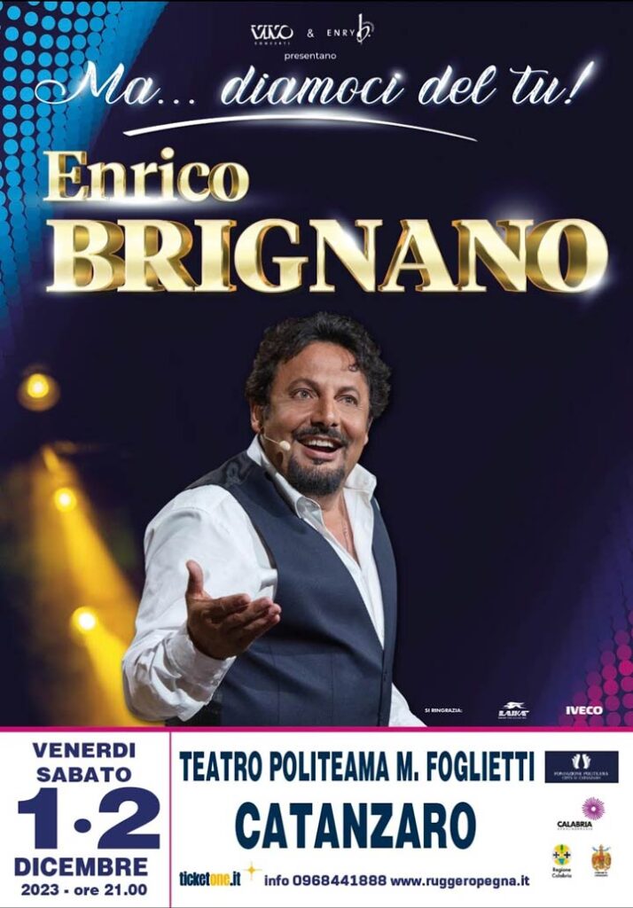 Al Politeama di Catanzaro lo show di Enrico Brignano