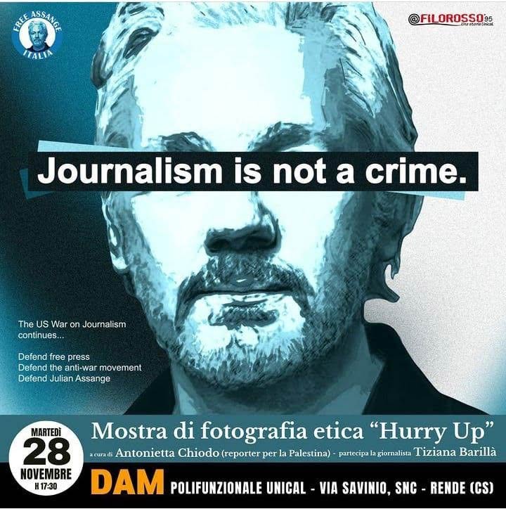 All'Unical la mostra fotografica su Julian Assange