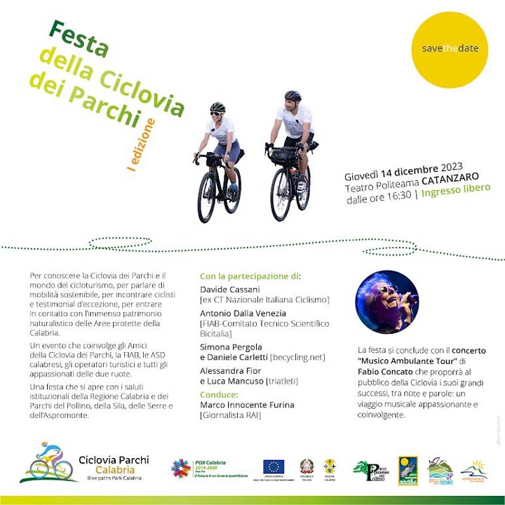 Al Teatro Politeama di Catanzaro la Festa della Ciclovia dei Parchi della Calabria