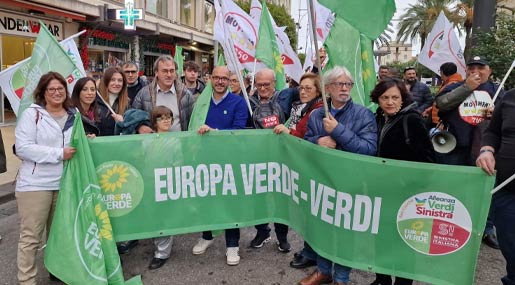 Europa Verde - Verdi alla manifestazione contro il Ponte sullo Stretto