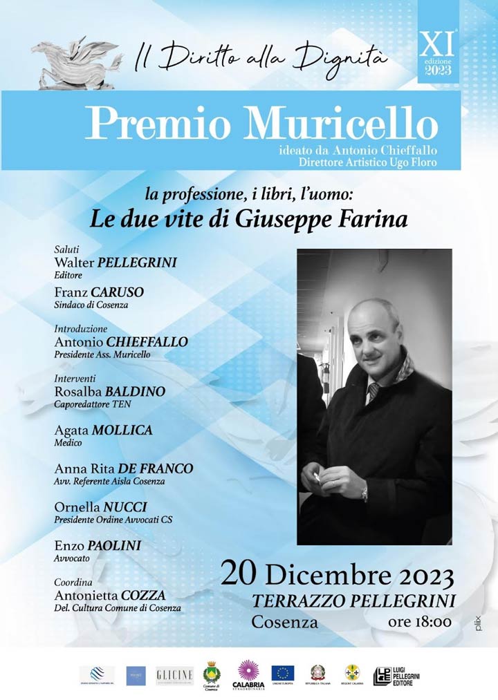 A Cosenza il Premio Muricello ricorda Giuseppe Farina