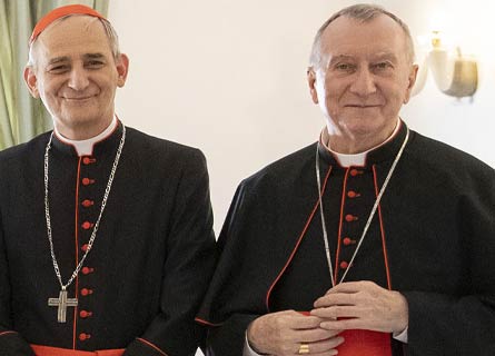 La CHiesa contro l'autonomia differenziata: i cardinali Matteo Zuppi (Presidente CEI)e Daniele Parolin Segretario di Stato Vaticano