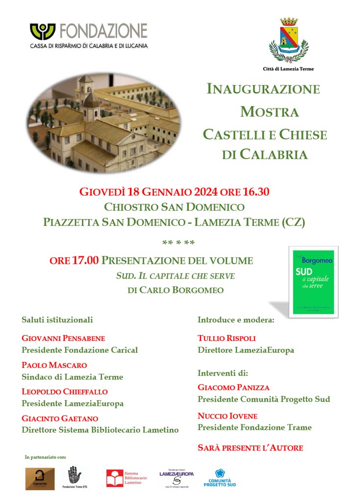 Il 18 gennaio la mostra "Castelli e Chiese di Calabria"