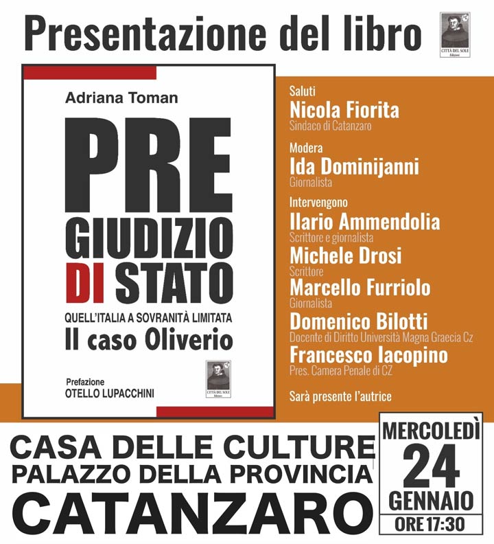 Si presenta il libro "Pregiudizio di Stato"