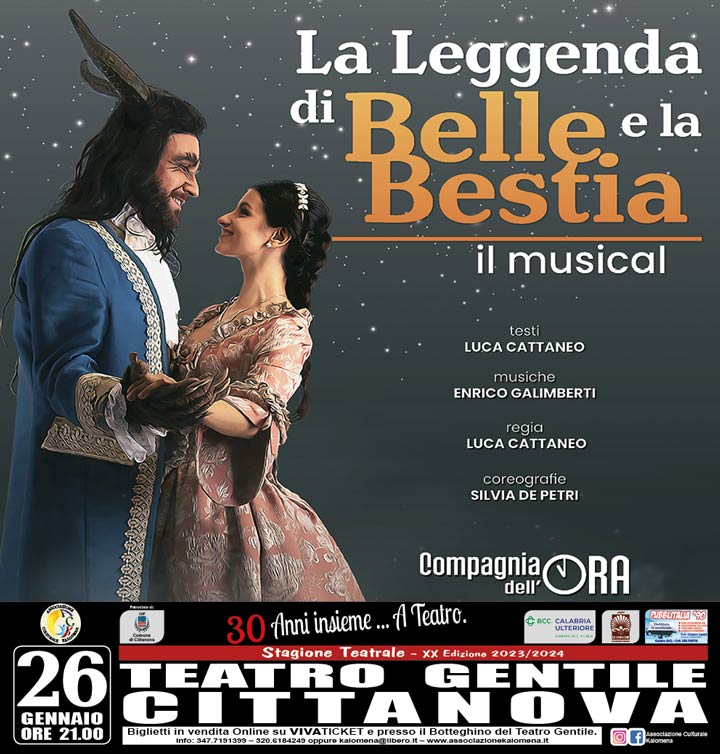 CITTANOVA (RC) - Per la stagione teatrale arriva La leggenda di Belle e la Bestia