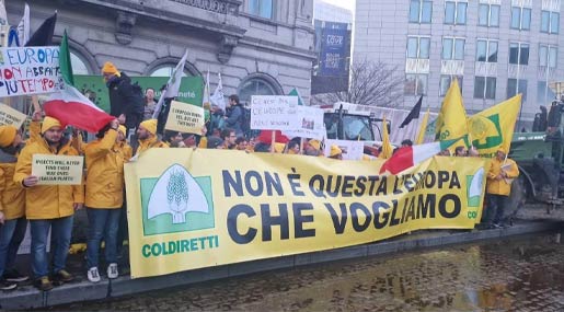La Coldiretti a Bruxelles: Più fondi agli agricoltori e stop all'import sleale