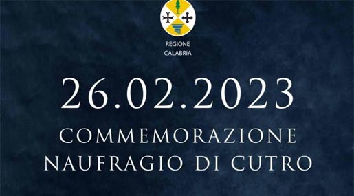 Lunedì la Giornata commemorativa per rendere omaggio alle vittime del naufragio di Cutro