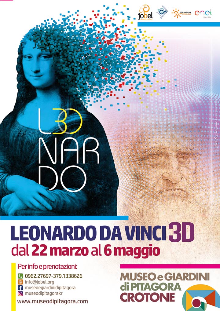 A marzo al Museo e Giardi idi Pitagora la mostra "Leonardo Da Vinci 3D"