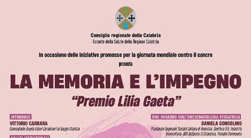 A Reggio la seconda edizione de "La Memoria e l'impegno" in ricordo di Lilia Gaeta