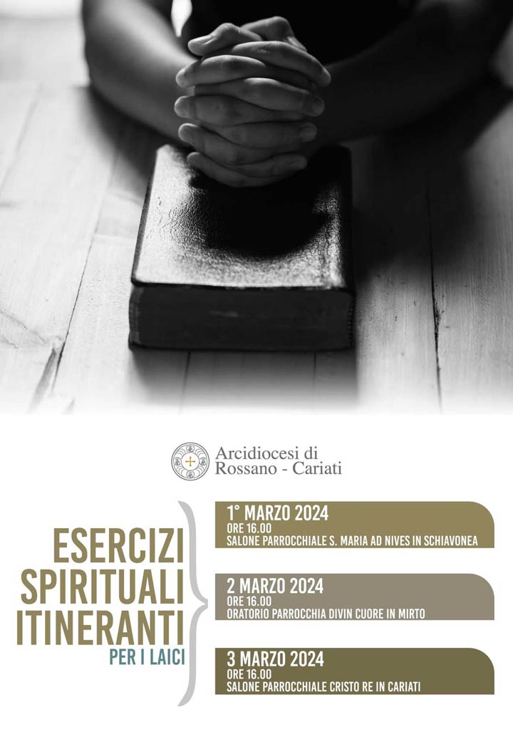 CORIGLIANO-ROSSANO (CS) - La diocesi dà il via agli esercizi spirituali itineranti per laici