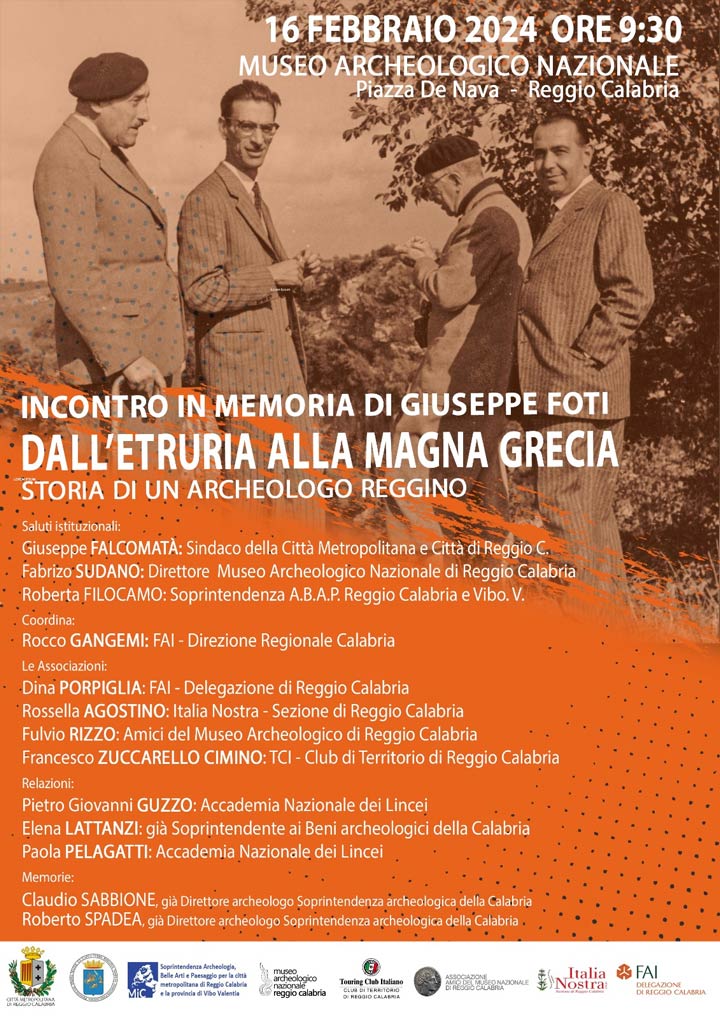 REGGIO CALABRIA - Un incontro per ricordare Giuseppe Foti al Museo archeologico