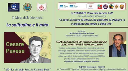 Lectio magistralis del calabrese Pierfranco Bruni all'Università di Bari su Cesare Pavese