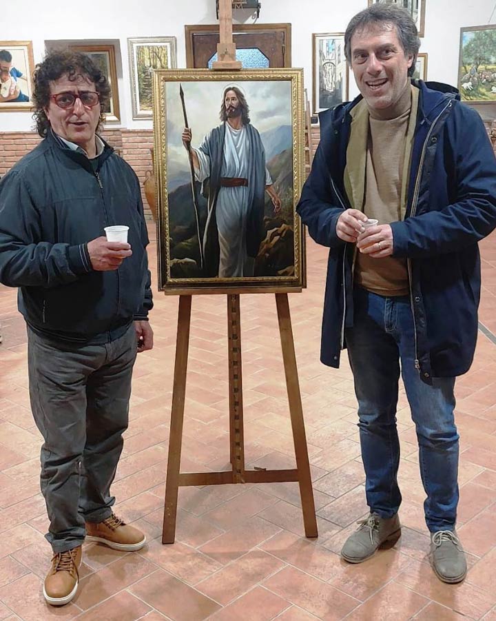 CATANZARO - Il sindaco in visita alla mostra di Raffaele Luna alla chiesa del monte